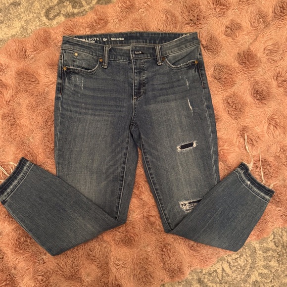 Talbots Denim - Talbots Women's Blue Distressed Ankle Jeans